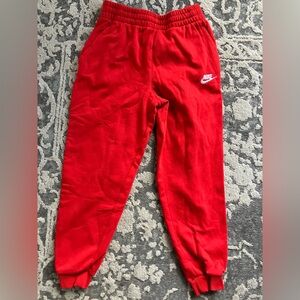 Nike Kids Red Jogger Pants large